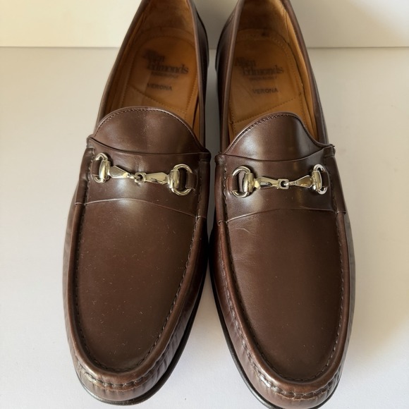Allen Edmonds Verona II Size 12B 12 B Horse Bit Loafer Shoe Brown Made In Italy main image 15